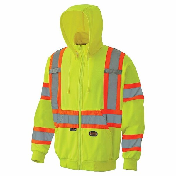 Pioneer Fleece Safety Hoodie, Hi-Vis Yellow, S V1060560U-S